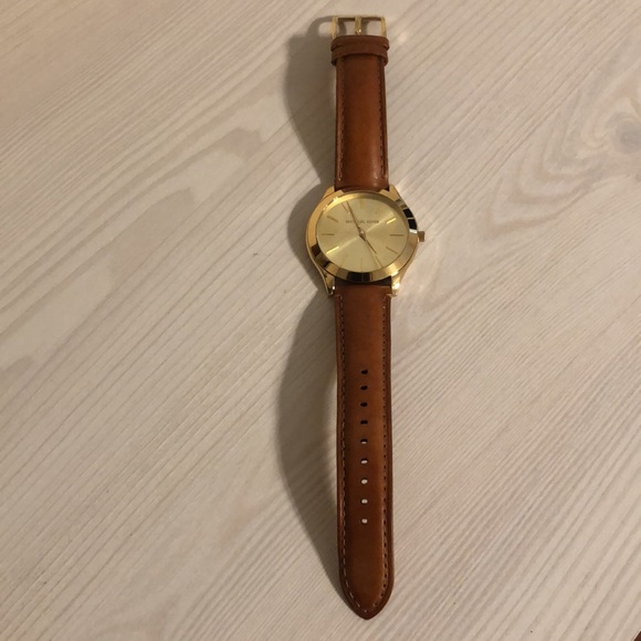 Michael Kors Watch EUC Brown Leather Watch - Picture 2 of 7